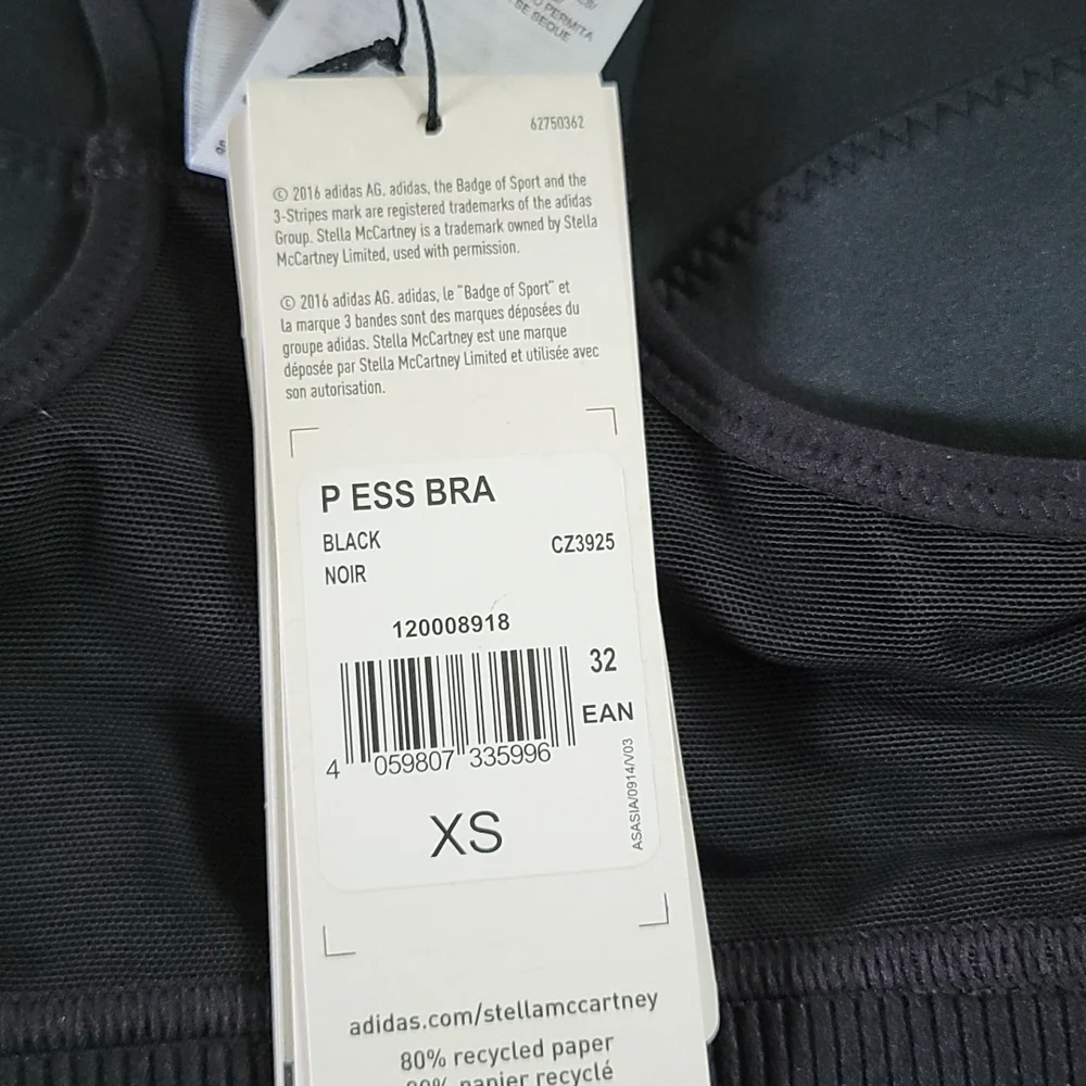 Adidas by Stella McCartney women's size XS black sports bra - Picture 13 of 15